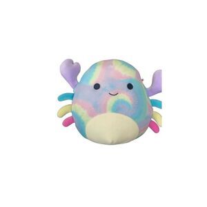 Squishmallows Christabel The Crab Rainbow Tie-Dye Pastel Swirl  Plush 7”